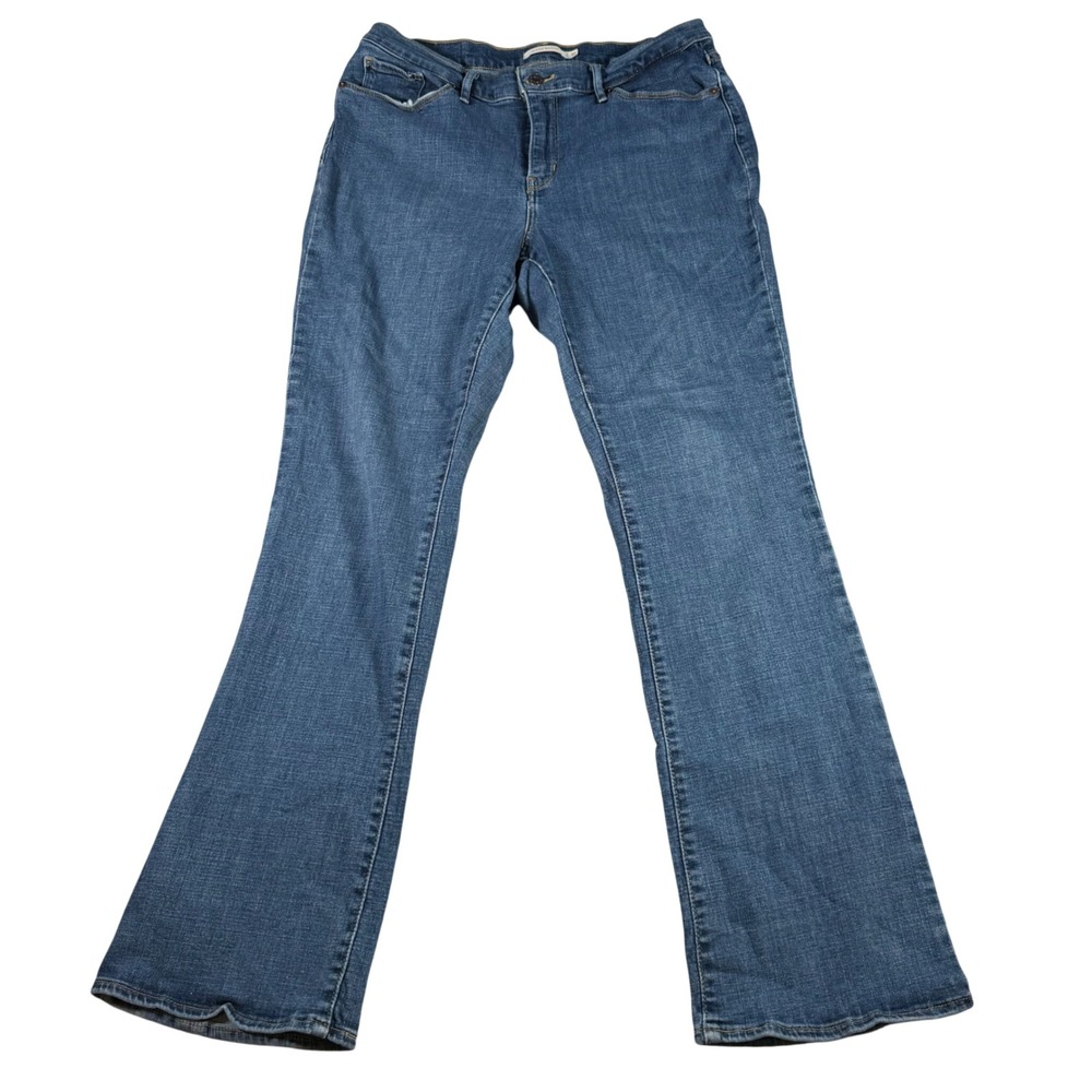 Levi's Classic Bootcut Jeans Women 31(FITS‎ 32x31) Blue Stretch Mid Rise READ